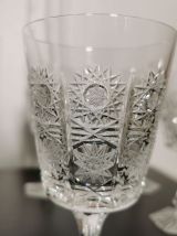 6 verres en cristal gravé Saint Louis