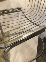 Paire de chaises métal 1970