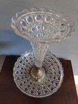 centre de table en cristal baccarat et bronze