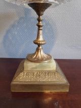 centre de table en cristal baccarat et bronze