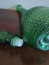 carafe empoli verte avec bouchon flamme