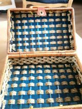 Adorable petite valise en osier 