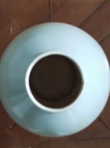 Vase vert d'eau en céramique émaillée