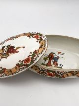 Bonbonnière vintage 1930-Ovale  Geishas Porcelaine 