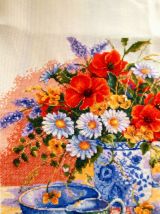 Tapisserie Broderie Les Cerises  - fait main 