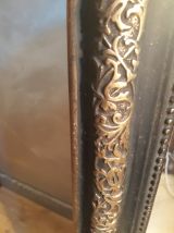 mirior noir et or napoleon III  belle moulure tres ancien  8