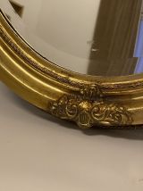 Oval mirror gold finish 62x50cm