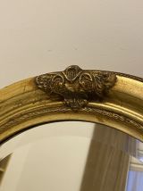 Oval mirror gold finish 62x50cm
