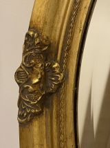 Oval mirror gold finish 62x50cm
