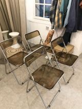 Lot 4 chaises plexiglas 70s