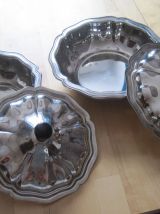 2  Anciens légumiers inox vintage