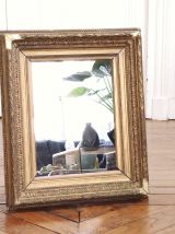 Miroir feuille d'or style barbizon