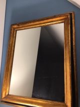Miroir ancien bois doré 48 cm x 40 cm début XXe
