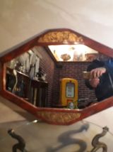 miroir octogonale  or et bois   81x47  tres bonne etat