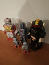 lot de 5 robots en metal et plastique vintage 1960 a 70 en e