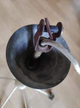 lustre vintage or et rouge avec tulipes opaline