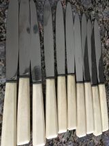 10 couteaux manche corne