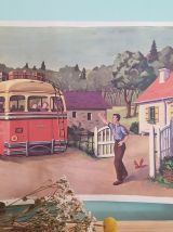 AFFICHE PÉDAGOGIQUE ROSSIGNOL POUCET ET SON AMI L'ÉCUREUIL "