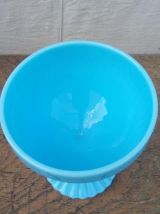 Joli pot en opaline bleu turquoise 