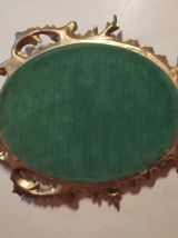 petit miroir baroque cadre doré avec crochet