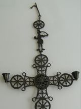 croix orthodoxe laiton religion années 30 vintage rétro 