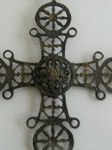 croix orthodoxe laiton religion années 30 vintage rétro 