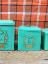 Joli trio de boites en tôle "Lipton's tea" (thé)