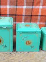 Joli trio de boites en tôle "Lipton's tea" (thé)