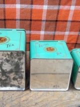 Joli trio de boites en tôle "Lipton's tea" (thé)