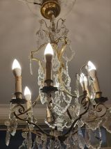 Lustre bronze et pampilles