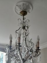 Lustre bronze et pampilles