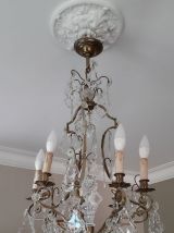 Lustre bronze et pampilles
