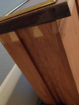 chevets pied guéridon tripode bois et laiton