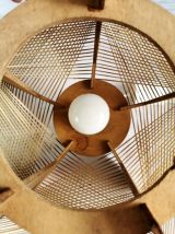 Suspension scandinave en rotin vintage