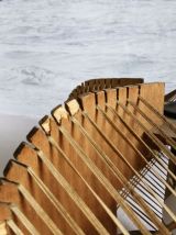 Suspension scandinave en rotin vintage