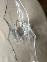 Jolie coupe à fruits en cristal art déco des années 1970