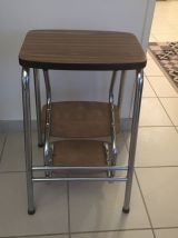 Tabouret marche-pied en formica années 70