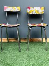 Chaises en formica recouvertes de WAX Fleur de mariage