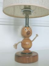 Lampe viking bois et corde