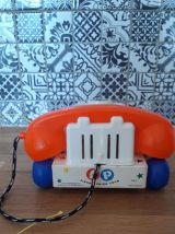 Jouet vintage téléphone fisher price 1961