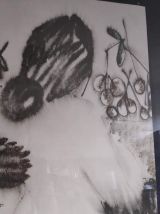 dessin aquarelle "Helping mother" de Lucienne Ha Van Vuong 