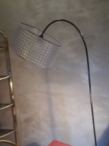 lampadaire tripode a tablette formica  1960  pied chene  tre