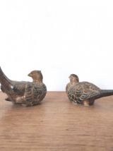 Couple d'oiseaux en céramique
