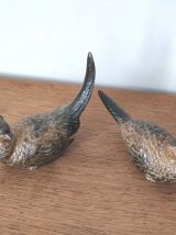 Couple d'oiseaux en céramique