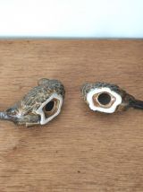 Couple d'oiseaux en céramique