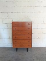 Commode scandinave années 60 vintage en teck