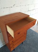 Commode scandinave années 60 vintage en teck