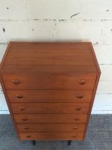 Commode scandinave années 60 vintage en teck