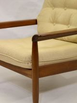Paire de fauteuils scandinave en merisier année 50/60.