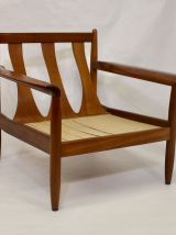 Paire de fauteuils scandinave en merisier année 50/60.